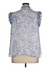 Express 100% Polyester Blue Sleeveless Blouse Size XL - photo 2