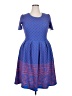 Lularoe Argyle Blue Casual Dress Size XXL - photo 1