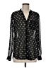 Kut from the Kloth 100% Polyester Polka Dots Black Long Sleeve Blouse Size M - photo 1