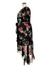 DKNY 100% Polyester Floral Black Casual Dress Size 18 - photo 5