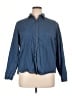 Riders by Lee 100% Cotton Blue Long Sleeve Button-Down Shirt Size XL - photo 1