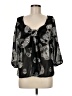 Live 4 Truth 100% Polyester Black 3/4 Sleeve Blouse Size M - photo 1