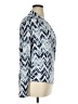 Tart Chevron-herringbone Blue Long Sleeve Blouse Size 1X - photo 4