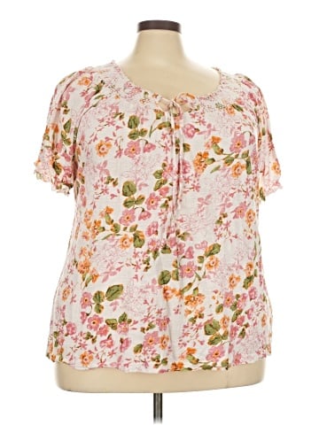 Basic Editions Short Sleeve Blouse (view 1)