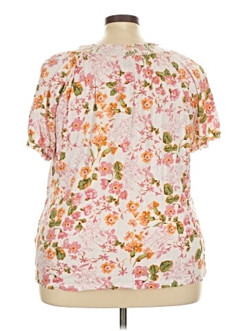 Basic Editions Short Sleeve Blouse (view 2)
