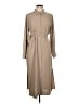 DKNY 100% Polyester Tan Casual Dress Size 12 - photo 1