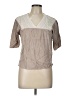 I.N. Studio 100% Rayon Tan Short Sleeve Blouse Size L (petite) - photo 1