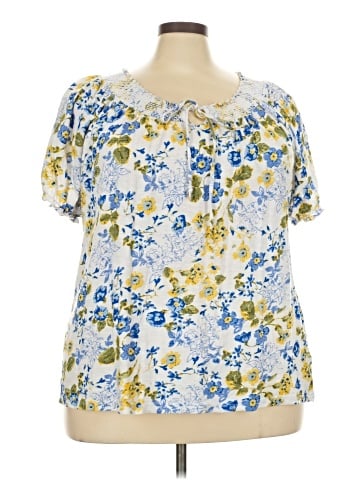 Basic Editions Short Sleeve Blouse (view 1)