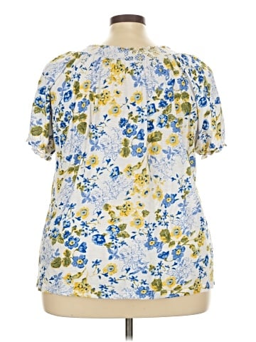 Basic Editions Short Sleeve Blouse (view 2)