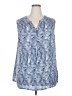 Foxcroft 100% Polyester Blue Sleeveless Blouse Size 20 - photo 1
