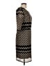 Sandra Darren 100% Polyester Chevron-herringbone Black Casual Dress Size 12 - photo 4
