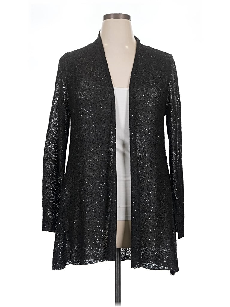 Pre-owned Alfani Cardigan Sweater In Black