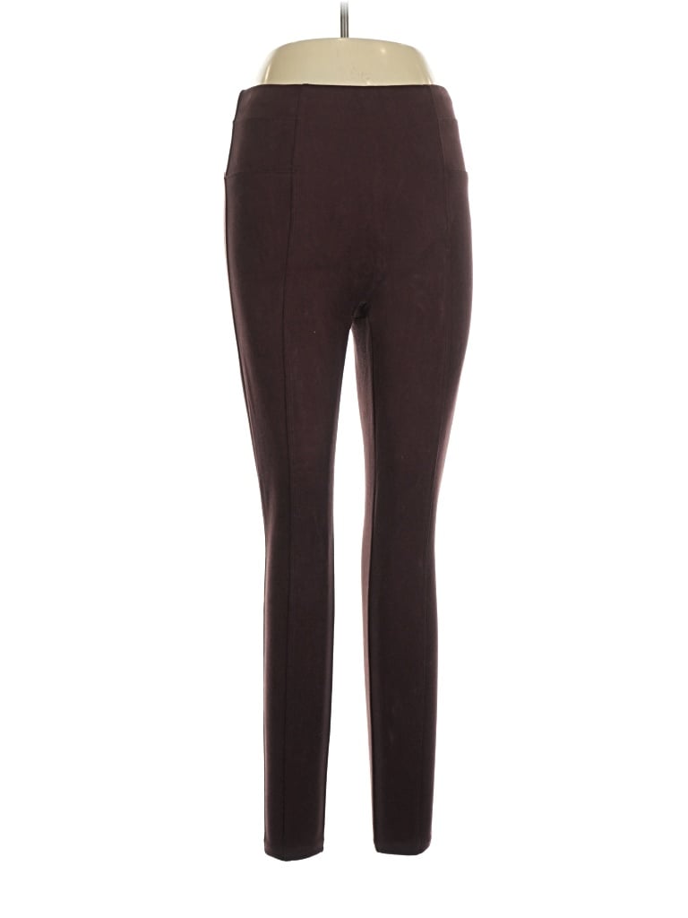 Pre-owned Spanx Active Pants In Burgundy