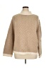 Haven Well Within Chevron-herringbone Tan Wool Sweater Size XL - photo 1
