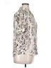 DKNY 100% Polyester Animal Print Ivory Short Sleeve Blouse Size XL - photo 4