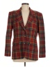 Gap Plaid Burgundy Wool Blazer Size M - photo 1
