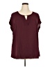 Fortune + Ivy Burgundy Short Sleeve Blouse Size 2X - photo 1