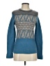 Sol Chevron-herringbone Blue Pullover Sweater Size S - photo 1