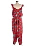 Ann Taylor LOFT 100% Rayon Paisley Red Jumpsuit Size 18 - photo 2