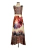 Neiman Marcus 100% Polyester Tie-dye Brown Cocktail Dress Size S - photo 1