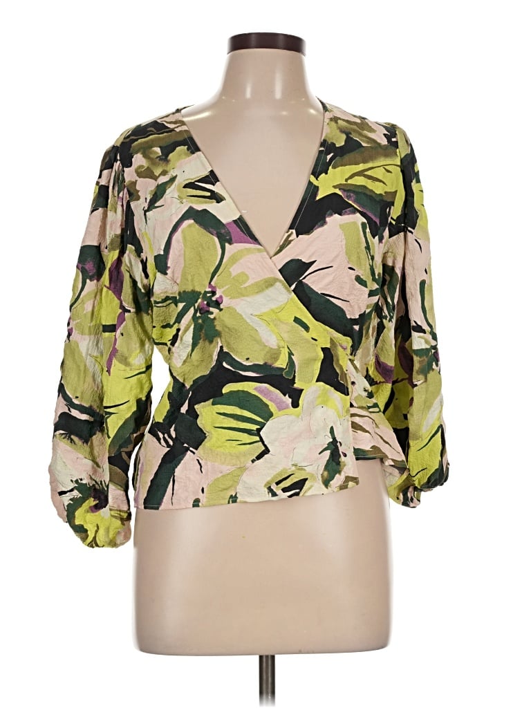 Pre-owned Desigual 3/4 Sleeve Blouse In Green