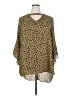C established 1946 100% Polyester Animal Print Gold 3/4 Sleeve Blouse Size 18/20W - photo 1