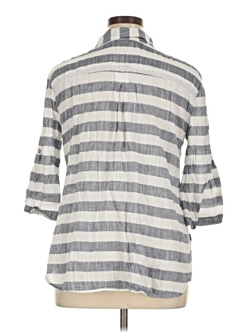 New York & Company 3/4 Sleeve Button-Down Shirt (view 2)
