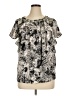 Attention 100% Polyester Black Short Sleeve Blouse Size XL - photo 1