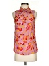 Paige Print Pink Orange Sleeveless Blouse Size S - photo 1