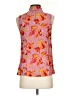 Paige Print Pink Orange Sleeveless Blouse Size S - photo 2