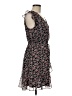 Aqua 100% Polyester Floral Black Casual Dress Size M - photo 4