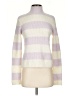 Intermix Stripes Purple Turtleneck Sweater Size S - photo 1
