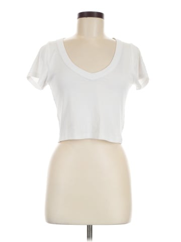 Madewell Brightside V-Neck Crop Tee (view 1)