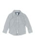 Carter's 100% Cotton Chevron-herringbone Gray Long Sleeve Button-Down Shirt Size 3T - photo 1