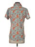 Flannel Print Orange Short Sleeve Blouse Size S - photo 2