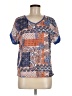 Assorted Brands 100% Polyester Orange Short Sleeve Blouse Size M - photo 1