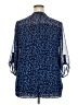 Cocomo 100% Polyester Stars Blue 3/4 Sleeve Blouse Size 2X - photo 2