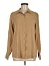 Orvis 100% Silk Solid Tan Long Sleeve Silk Top Size M - photo 1