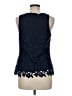 Ultra Pink 100% Polyester Blue Sleeveless Blouse Size M - photo 2