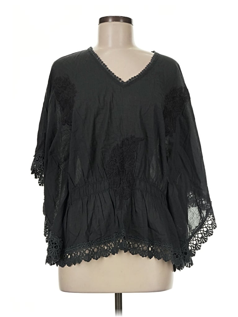 Pre-owned Raga 3/4 Sleeve Blouse In Black