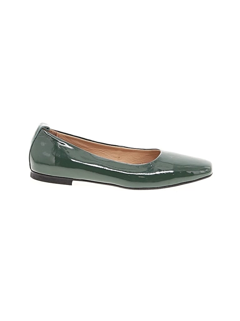 Pre-owned Bueno Flats In Green