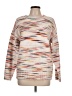 Tru Luxe Jeans Print Ivory Pullover Sweater Size L - photo 1