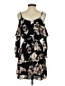 Aqua 100% Polyester Floral Black Cocktail Dress Size XS - photo 2