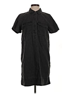 Madewell Denim Short-Sleeve Popover Shirtdress in Lunar Wash (view 1)