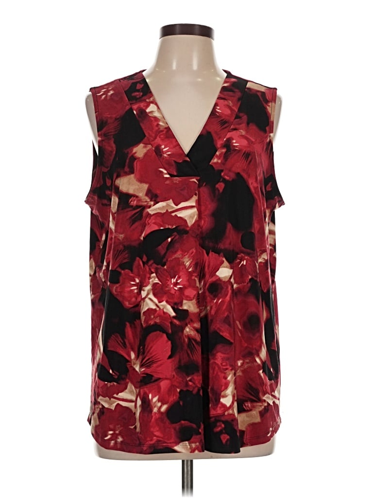 Pre-owned Anne Klein Sleeveless T-shirt In Red
