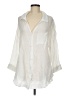 Kona Sol Ivory 3/4 Sleeve Button-Down Shirt Size M - photo 1
