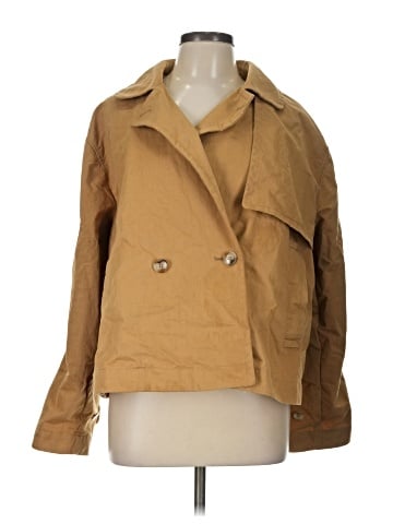 Madewell Double-Breasted Crop Trench Coat (view 1)