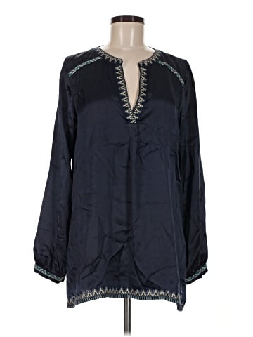 Calypso St. Barth Long Sleeve Silk Top (view 1)