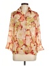 Notations 100% Polyester Floral Orange 3/4 Sleeve Blouse Size M - photo 1