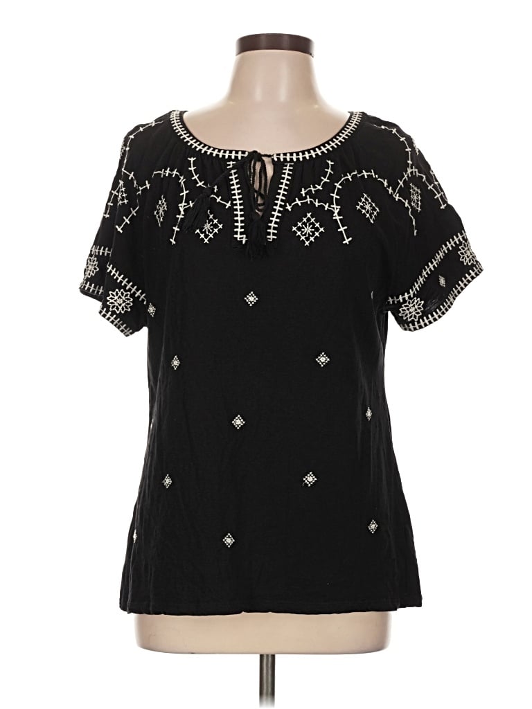 Pre-owned Talbots Short Sleeve T-shirt In Black
